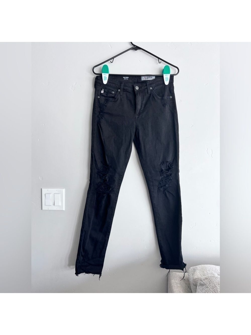 Adriano Goldschmied 28R The Prima cigarette leg black Wash Jeans